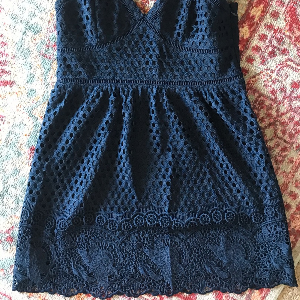 Blue Embroidered Abercrombie Dress - Picture 2 of 5